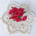 Podkładka ze sznurka Shabby light 39 cm - ręcznie robiona