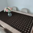 Bieżnik szydełkowy prostokątny ze sznurka 58 x 138 cm