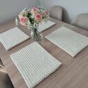 Komplet podkładek szydełkowych prostokątnych ze sznurka 4szt - 25x35 cm