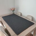 Bieżnik ze sznurka bawełnianego 60x110 cm szydełkowy do jadalni boho
