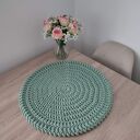 Ręcznie szydełkowana podkładka Boho 55 cm z bawełnianego sznurka