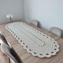Owalny bieżnik szydełkowy ze sznurka bawełnianego 50x150 cm