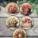 Ozdobne podkładki decoupage z owocami