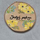 Podkładka pod kubek/obrazek "Jesteś piękna" z niezapominajką