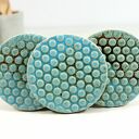 Ceramiczny zestaw 3 podkładek i podstawka na świeczkę - styl skandynawski