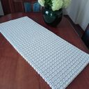 Bieżnik prostokątny ze sznurka bawełnianego 50x100 cm - biała dekoracja do kuchni