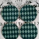 Dekoracyjne podkładki pod kubki z różami - decoupage shabby chic