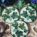 Dekoracyjne podkładki decoupage z kotkami vintage - shabby chic (komplet 3 szt.)
