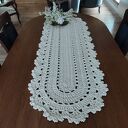 Bieżnik szydełkowy owalny 50x140 cm do kuchni i jadalni