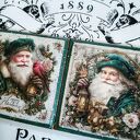Świąteczne podkładki pod kubki Santa Claus - komplet 2 sztuk