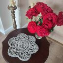 Podkładka ze sznurka bawełnianego 35 cm - boho na talerze i kubki