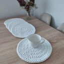 Komplet podkładek szydełkowych pod talerze 6 szt. 28 cm
