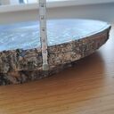 Drewniana podstawka dekoracyjna 30 cm z grafiką ptaszka