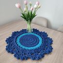 Podkładka ze sznurka szydełkowa na stolik 50cm