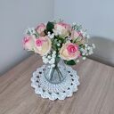 Podkładka ze sznurka szydełkowa okrągła 26 cm - handmade