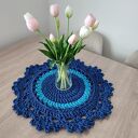 Podkładka ze sznurka szydełkowa na stolik 50cm