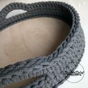 Duża taca/kosz ze sznurka bawełnianego - średnica 37 cm (z podkładką gratis)