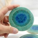 Lazurowe wybrzeże - ceramiczne podstawki pod filiżanki
