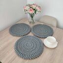 Podkładka szydełkowa ze sznurka bawełnianego okrągła 32cm