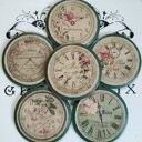 Stylowe podkładki Zegary Vintage decoupage shabby chic