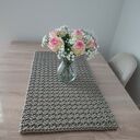 Bieżnik szydełkowy ze sznurka prostokątny 35x65 cm