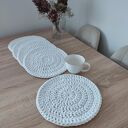 Komplet podkładek szydełkowych pod talerze 6 szt. 28 cm