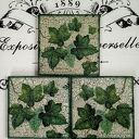 Dekoracyjne podkładki decoupage z kogutami farmhouse - komplet 3 sztuk (10x10 cm)