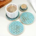 Ceramiczny zestaw podkładki podstawka na świeczkę