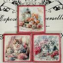 Dekoracyjne podkładki decoupage Magiczne Kotki