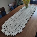 Bieżnik owalny ze sznurka 50x150 cm - boho, szydełkowany i przyjazny w pielęgnacji