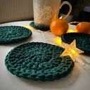 Podkładki pod kubki handmade sznurek bawełniany szydełko