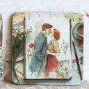 Para podkładek Namaluj miłość - zestaw 2 sztuki ręcznie robione