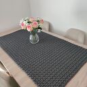 Bieżnik ze sznurka bawełnianego 60x110 cm szydełkowy do jadalni boho