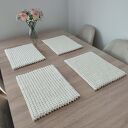 Komplet podkładek szydełkowych prostokątnych ze sznurka 4szt - 25x35 cm