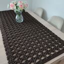 Bieżnik szydełkowy prostokątny ze sznurka 58 x 138 cm