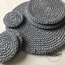 Duże podkładki szary melanż 5 szt, plus gratisy