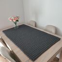 Bieżnik ze sznurka bawełnianego 60x110 cm szydełkowy do jadalni boho