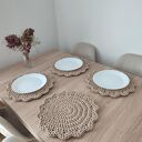 Komplet podkładek szydełkowych ze sznurka 4szt - 32cm