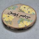 Podkładka pod kubek/obrazek "Jesteś piękna" z niezapominajką