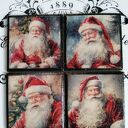 Świąteczne podkładki decoupage Święty Mikołaj vintage