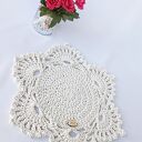 Podkładka ze sznurka Shabby light 39 cm - ręcznie robiona