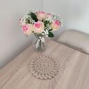 Podkładka boho pod kubki szydełkowa ze sznurka 20 cm