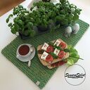 Prostokątna podkładka na stół 40x60 ze sznurka bawełnianego - handmade