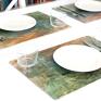 podkładki: 4 duże korkowe na stół - Monet, Ogród w Giverny
