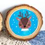 na święta upominekPara podkładek - Jelonki (1 ) - jelenie drewno wyjątkowy prezent