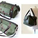 Torba podróżna brezent skóra