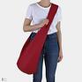Czerwona torba hobo w stylu boho / Long Boogi Bag - do noszenia przez ramię