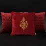 czerwone aksamit poduszka dekoracyjna 45x45cm klasyczna