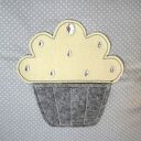 Poduszka muffin grey&cream