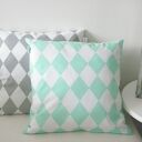 Szara poszewka 40x40 w romby scandi
